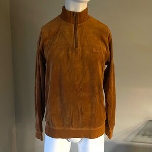 Stussy Men's Tan Zip-Up Sweater